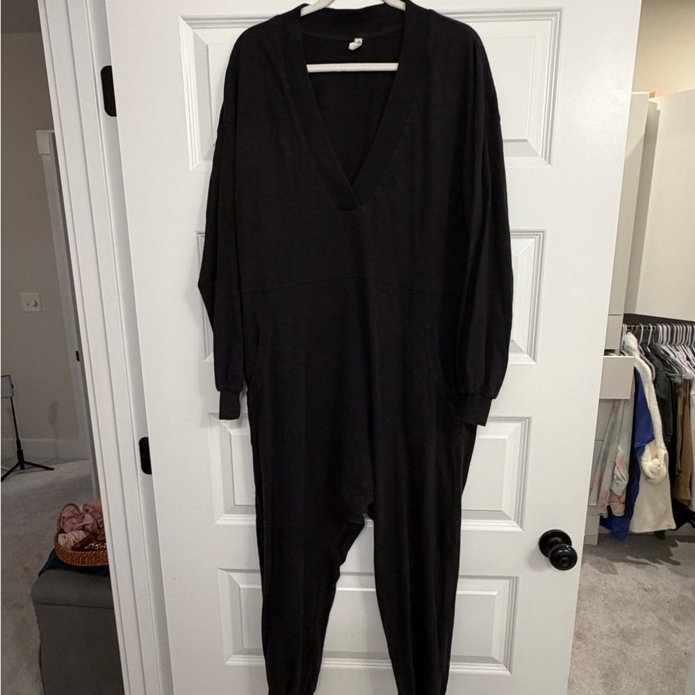 Free People cozy black romper